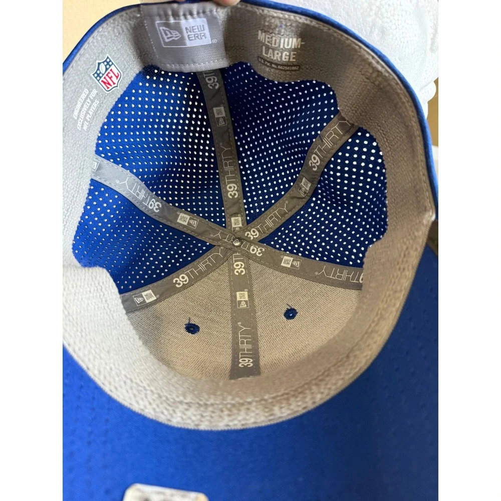 New York Giants New Era 39THIRTY Hat Medium Large Blue NFL Sideline Cap